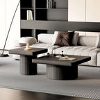 Modern Wood Nesting Coffee Table Set for Versatile Spaces.
