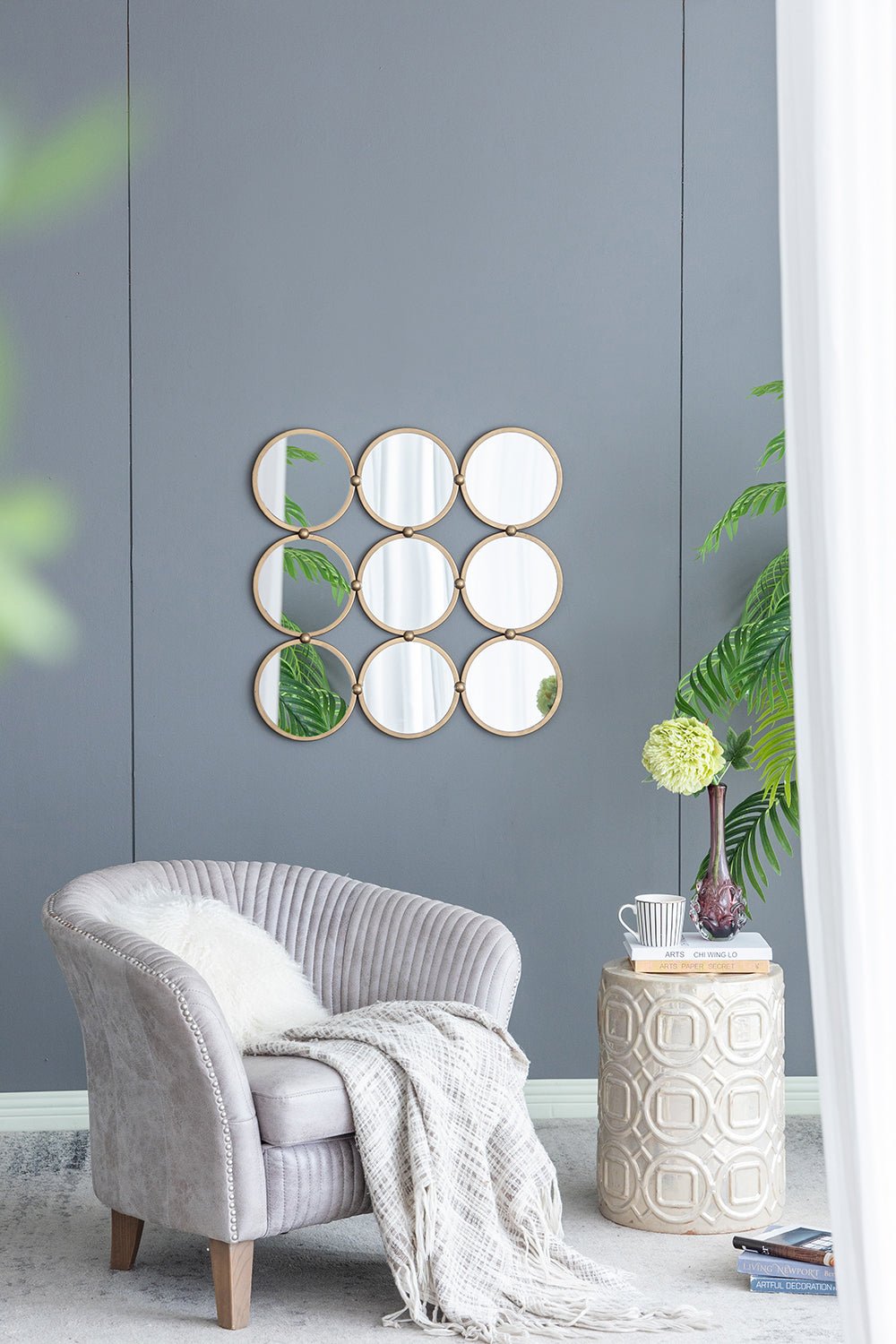 27.2" in Contemporary Decorative Mirror with Mininalist Style for Bedroom,Liveroom & Entryway - Groovy Boardz