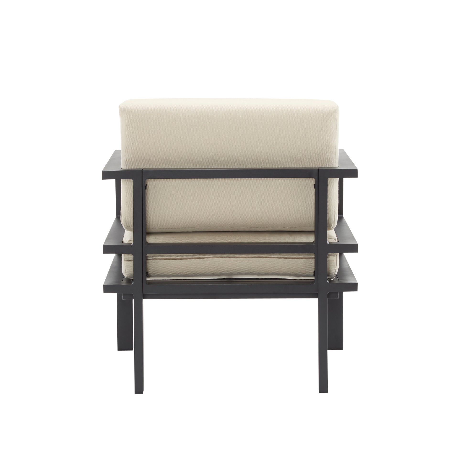 27.7'' Modern Outdoor Lounge Chair with Aluminum Frame, Weather-Resistant Cushions, Sleek Design, Perfect for Patio, Garden, or Balcony