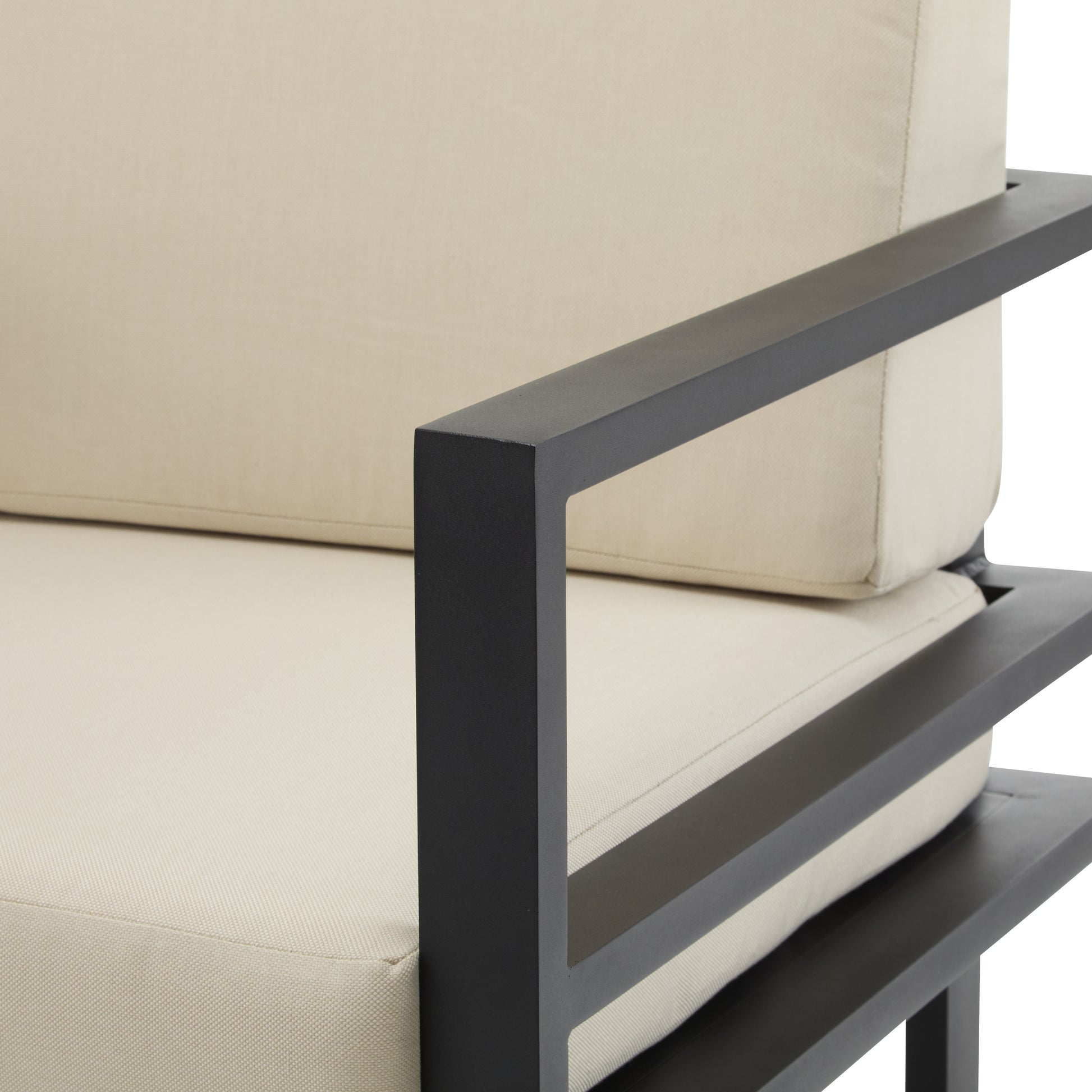 27.7'' Modern Outdoor Lounge Chair with Aluminum Frame, Weather-Resistant Cushions, Sleek Design, Perfect for Patio, Garden, or Balcony