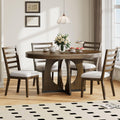 TREXM Extendable Dining Table Set for 4 with Chairs.