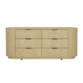 Olivia 71' Dresser in Natural Oak (6-Drawer)