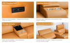 6-Piece Modular Leather Sofa for Living Room.