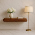 Solid Wood Wall-Mounted Console Table for Modern Spaces.