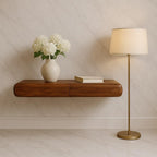 Solid Wood Wall-Mounted Console Table for Modern Spaces.