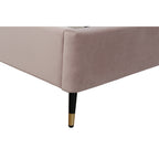 Crosby Upholstered Velvet Queen Bed in Blush