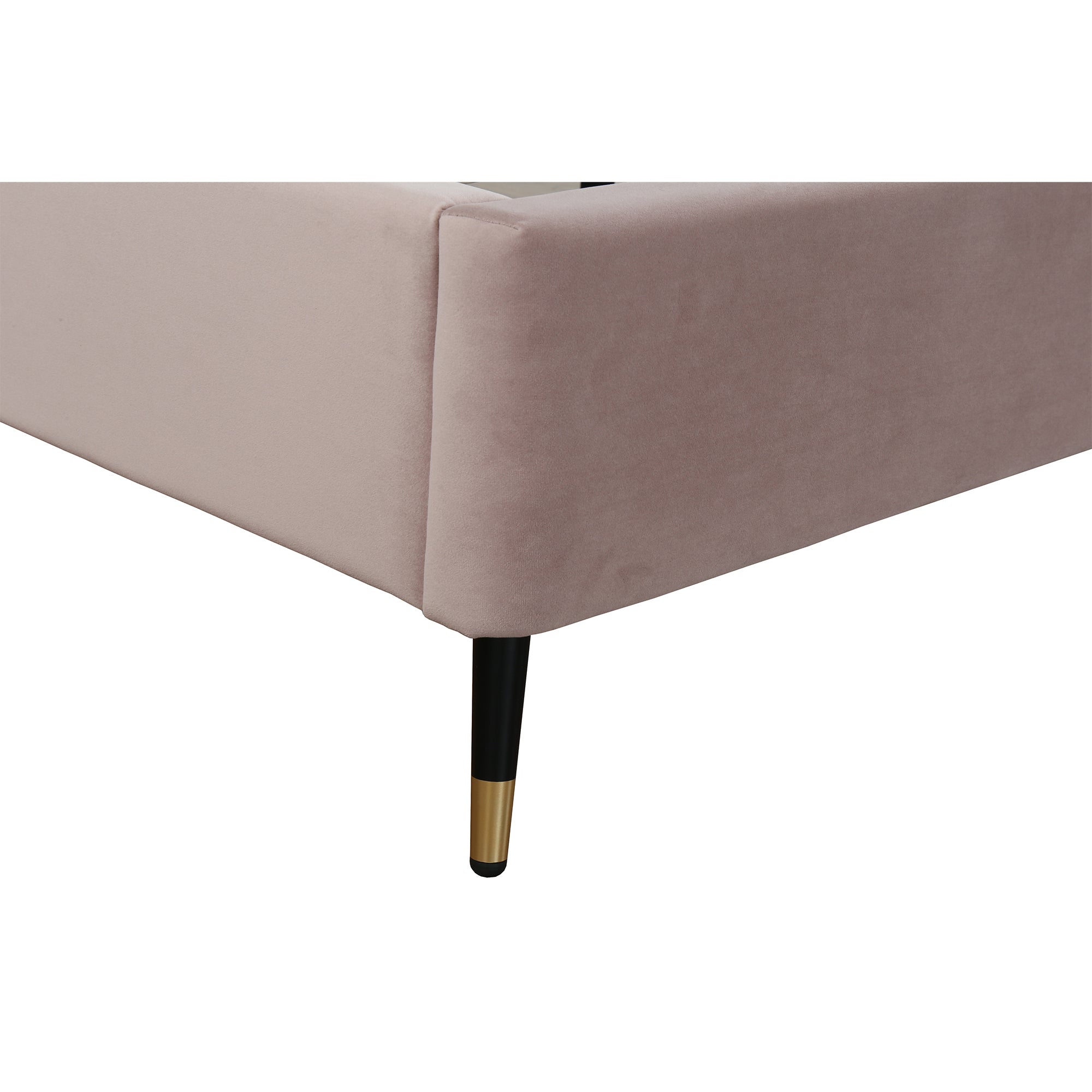 Crosby Upholstered Velvet Queen Bed in Blush