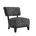 Black Finish 1pc Accent Chair Armless Design And Angled design Tapered Legs Primary Living Room Accent Chair