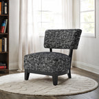 Black Finish 1pc Accent Chair Armless Design And Angled design Tapered Legs Primary Living Room Accent Chair