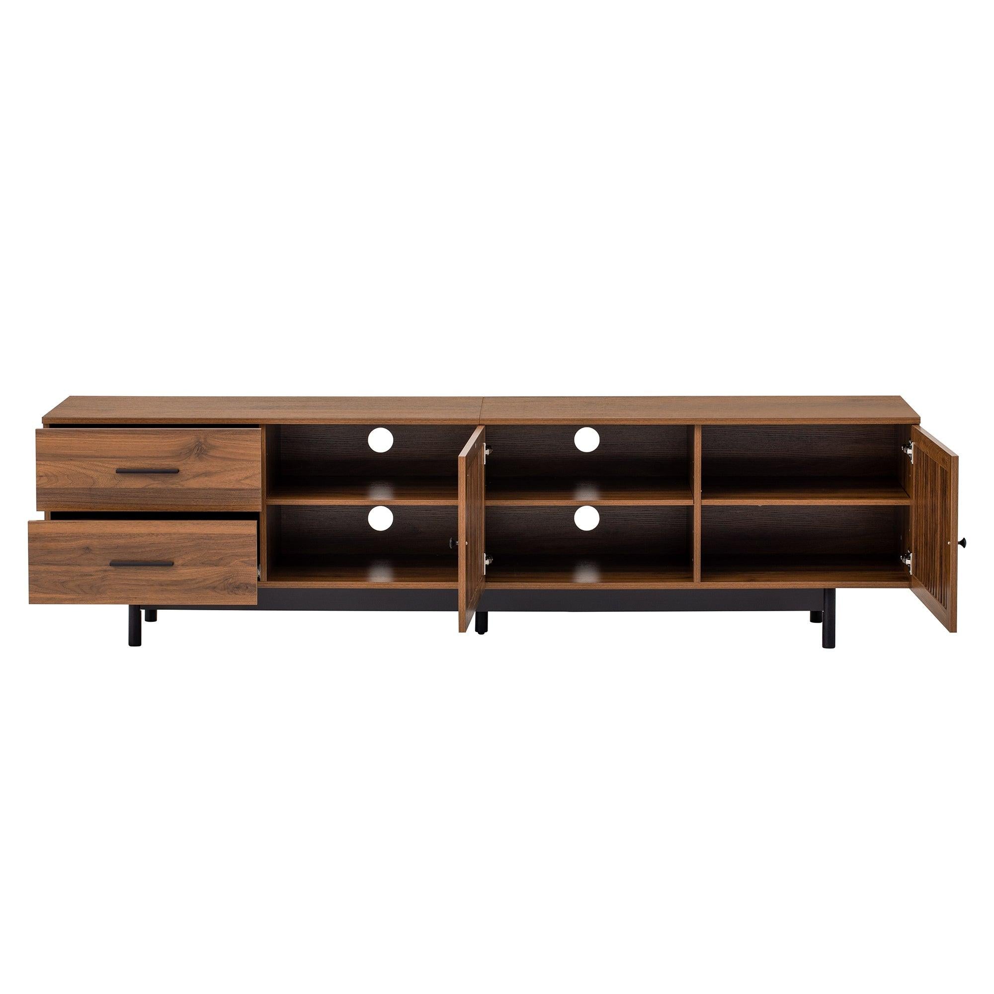 Modern TV Stand for 85 Inch TV with Cable Management.