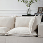 117.5'' Modular Sectional Sofa with Movable Storage Ottoman.