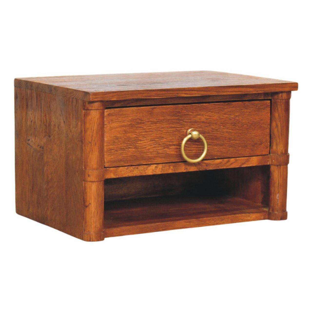 Artisan Furniture Solid Wood Wall Nightstand.