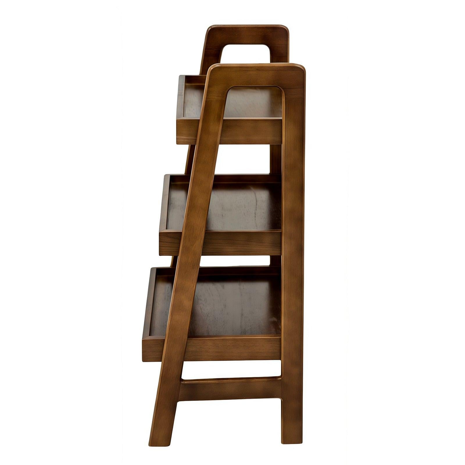 3 Tier Solid Wood Ladder Shelf for Home & Office.