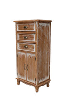 Rustic Wooden Storage Cabinet - Narrow Organizer with Drawers.