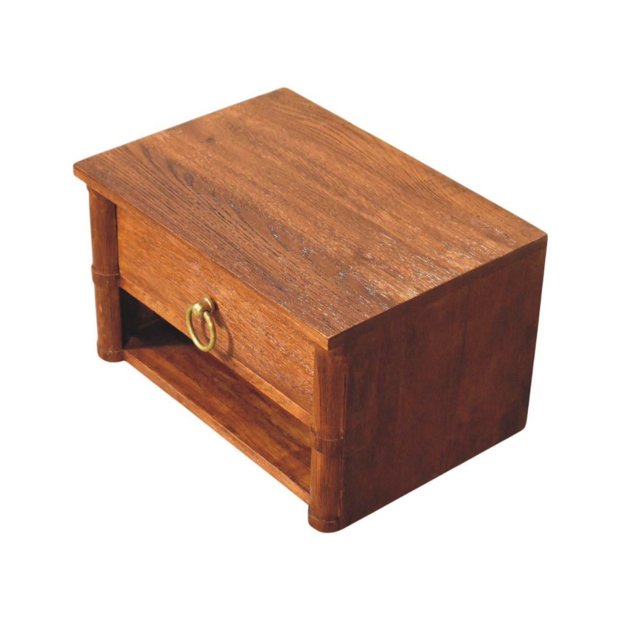 Artisan Furniture Solid Wood Wall Nightstand.