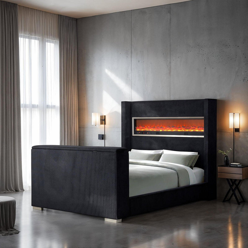King Size Bed with TV Lift - Contemporary Design & Functionality.