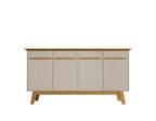 Yonkers 63' Sideboard in Off White and Natural