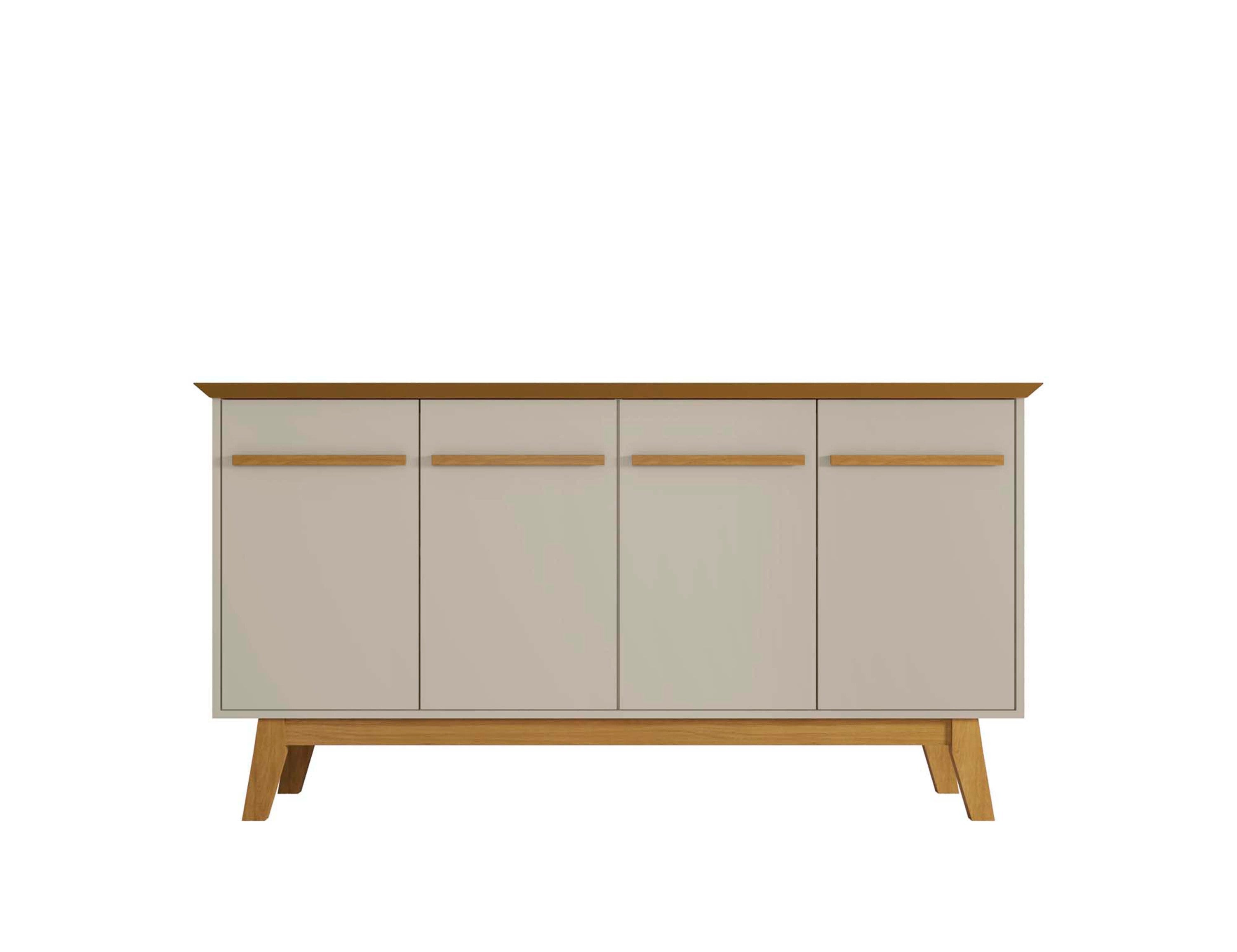 Yonkers 63' Sideboard in Off White and Natural