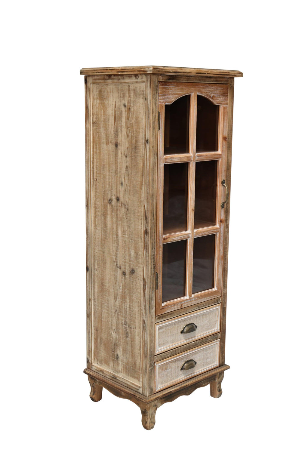 Rustic Wooden Storage Cabinet with 3 Drawers for Organization.