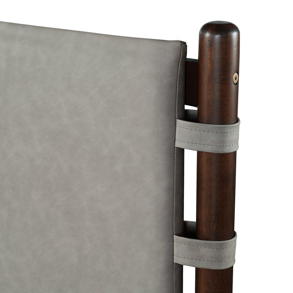 King Bed Frame with Headboard - Rubber Wood Platform Design.