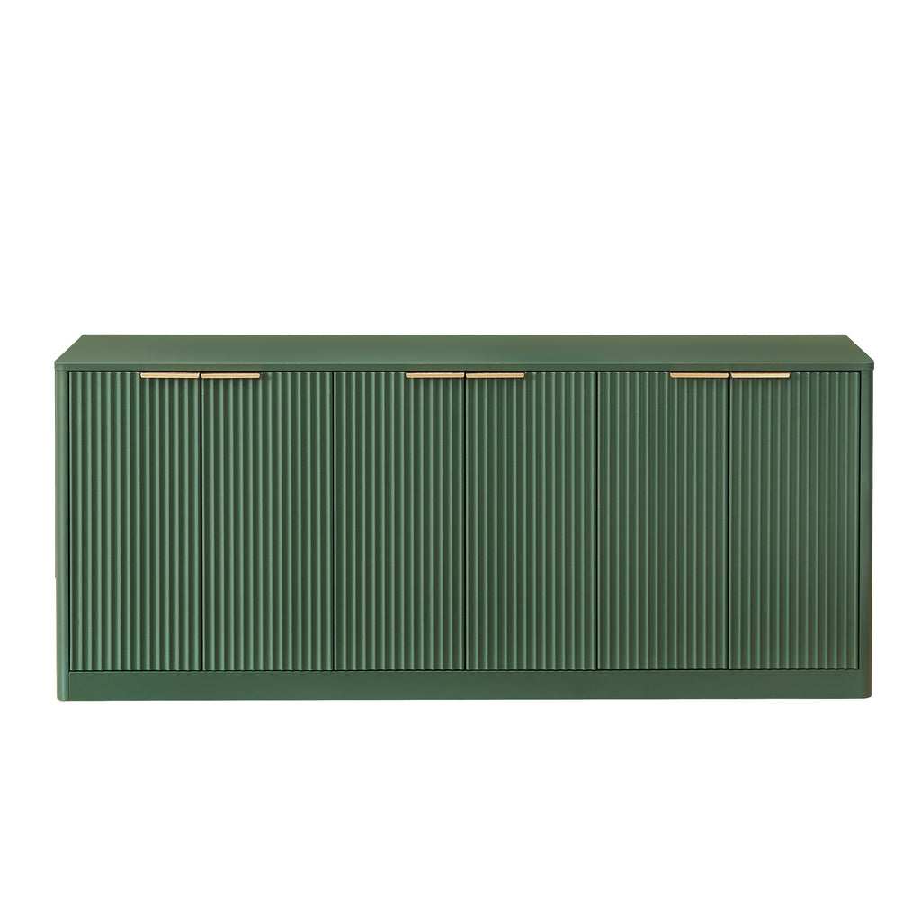 67 Inch Wavy Sideboard Storage Cabinet - Green