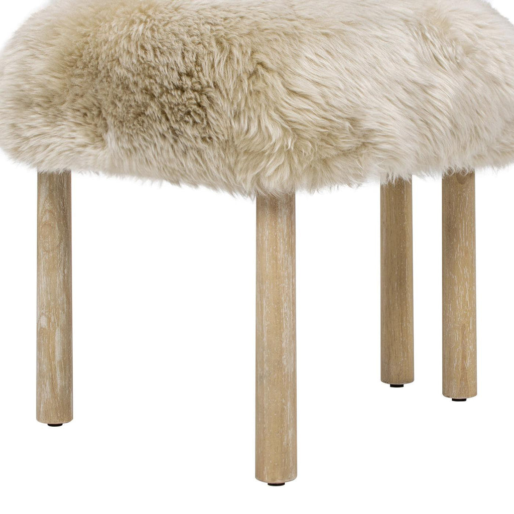 Genuine Sheepskin Dining Chair with Split Back Design.