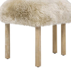 Genuine Sheepskin Dining Chair with Split Back Design.
