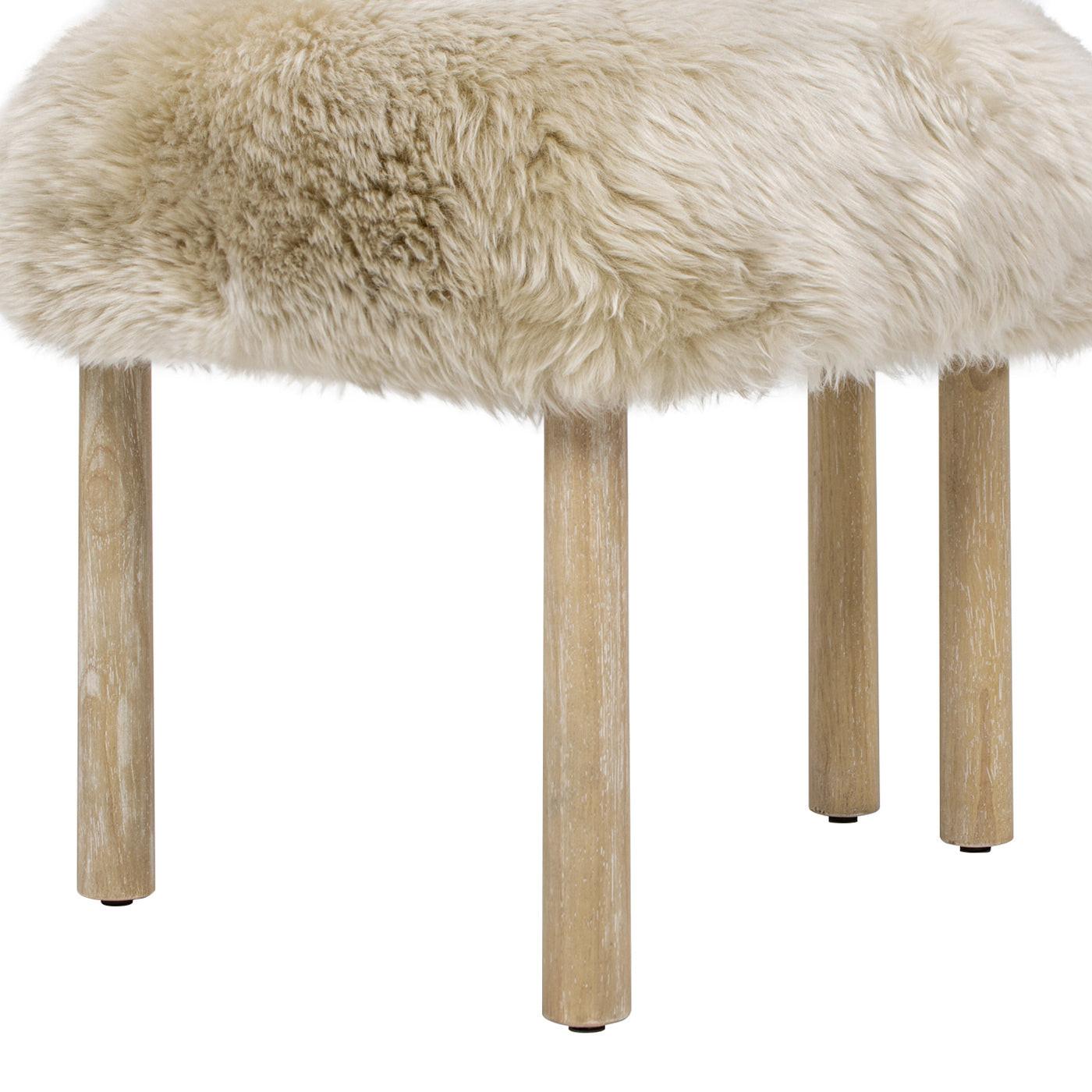 Genuine Sheepskin Dining Chair with Split Back Design.