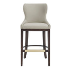 Blair Stone Leatherette Barstool with Beech Wood Legs