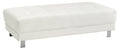 57-Inch Contemporary White PU Leather Ottoman for Modern Living Rooms