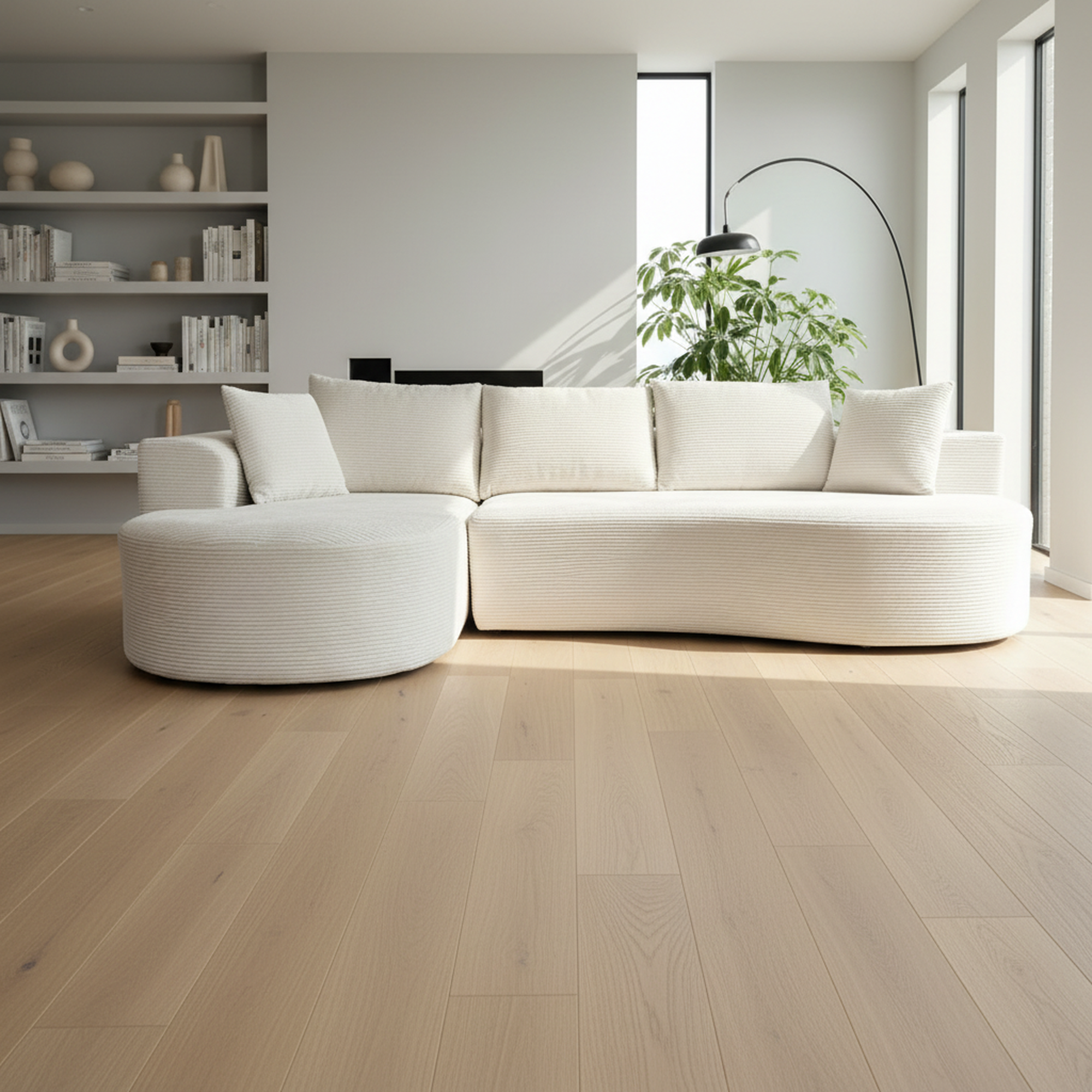 Curved Sectional Couch Set - Modern Minimalist Furniture