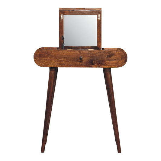 Soild wood Mini Round Chestnut Fold Vanity