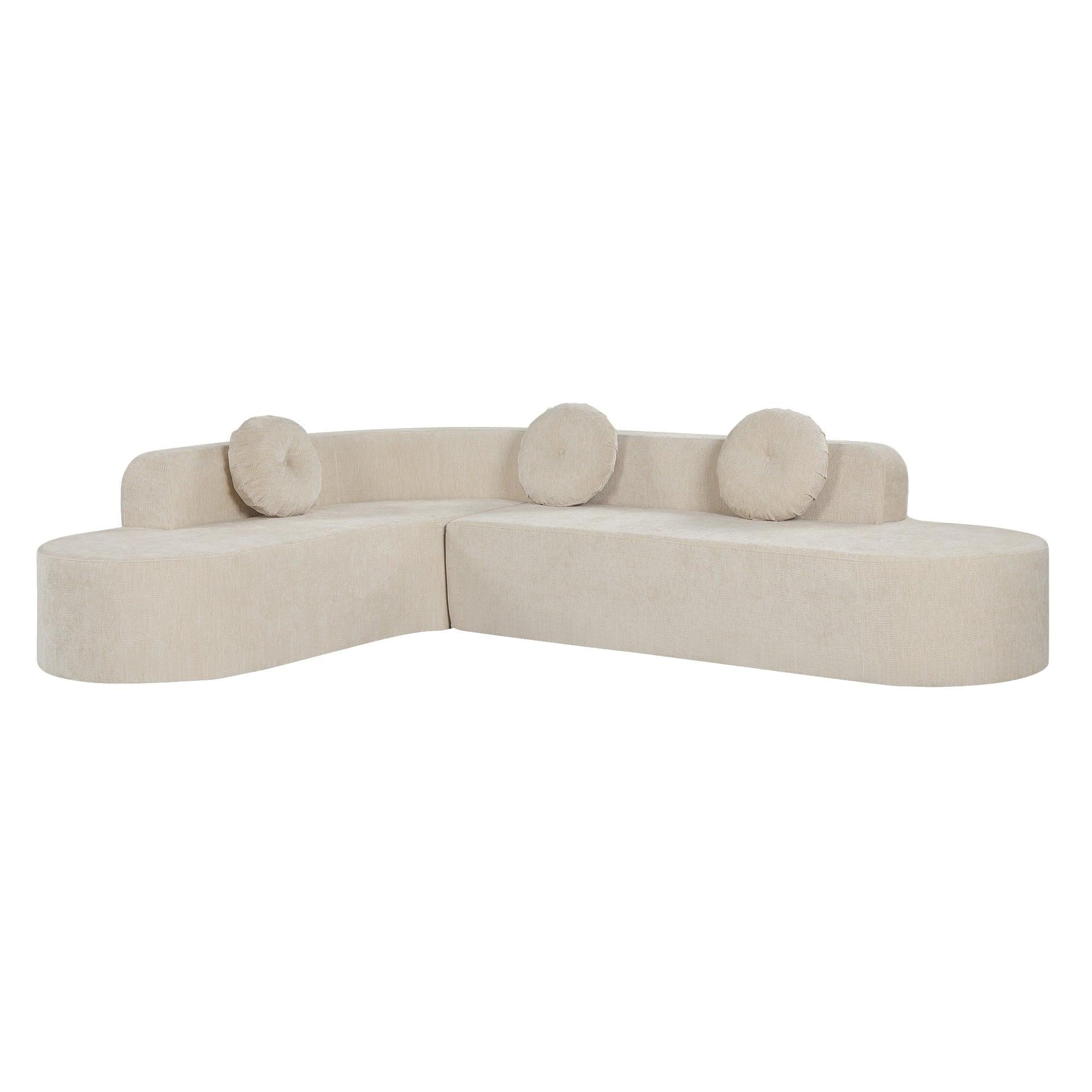 Extra Large Sectional Sofa - Elegant Design with Cushions.