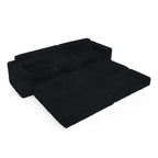 Modern Modular Sectional Sofa in Black.