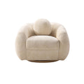 Tribeca Chenille Lounge Chair in Cream