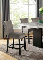 7pc Marble Top Dining Table Set with 6 High Chairs.