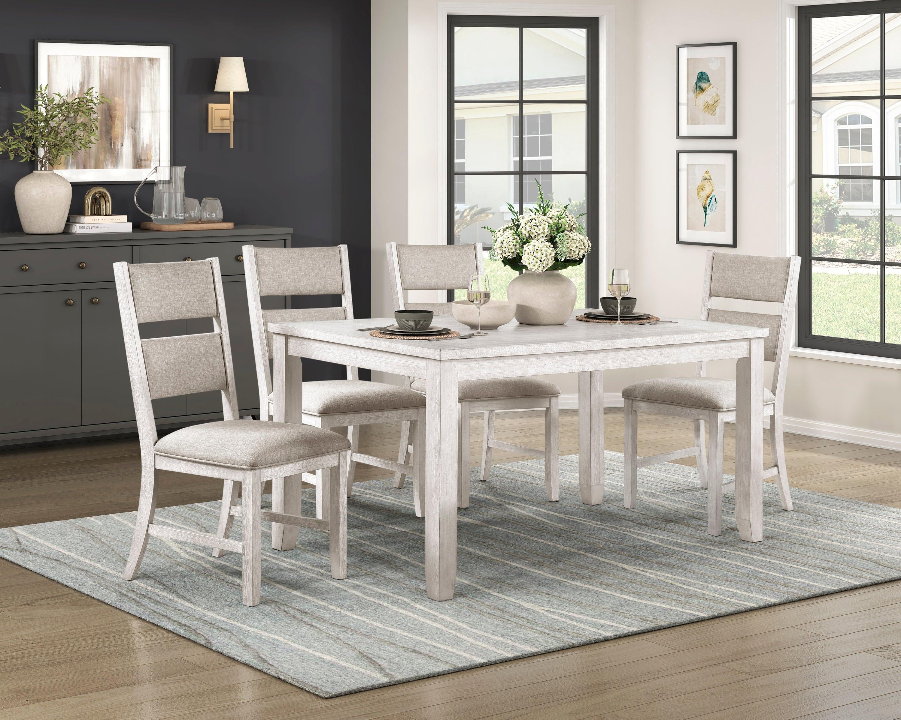 Farmhouse Dining Set with Table and 4 Chairs.