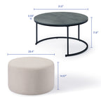 Nest Ease Round Coffee Table Set