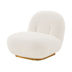 Edina Boucle Lounge Chair in White
