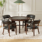Gorman Dining Game Table with Walnut Finish.