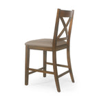 Farmhouse Counter Stools Set of 2 with X-Back Frame.