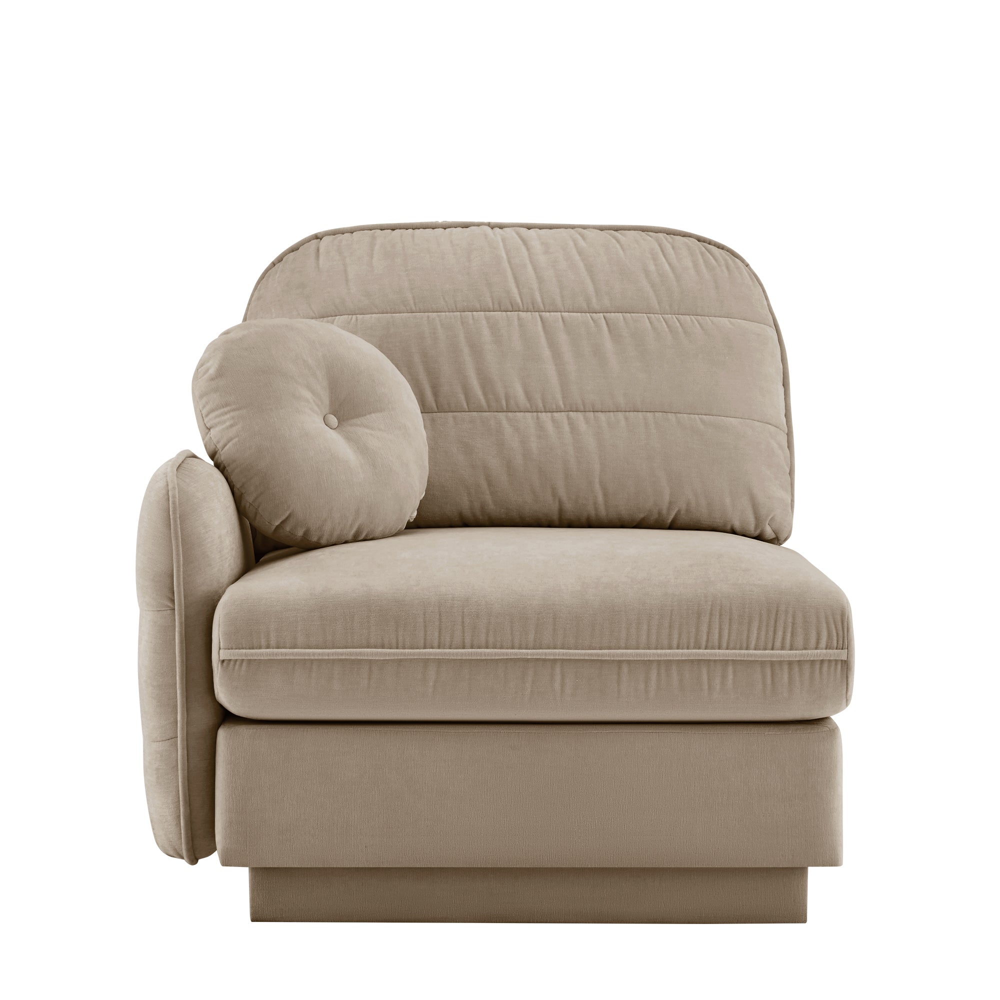 Celena 1-Seater Light Coffee Chenille Accent Sofa