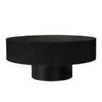 Fluted Round Coffee Table - Mid Century Modern Design.