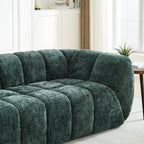 Chenille Foam Sofa - Modern Quilted Design for Comfort.