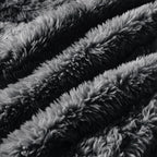 Close-up of dark grey plush fabric on Modular Sofa, showcasing its soft, high-pile texture. Made for comfort and luxury.