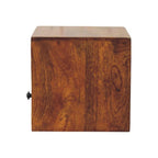 Solis 1-Drawer Chestnut Wall-Mounted Nightstand, 1 Open Slot, Brown.