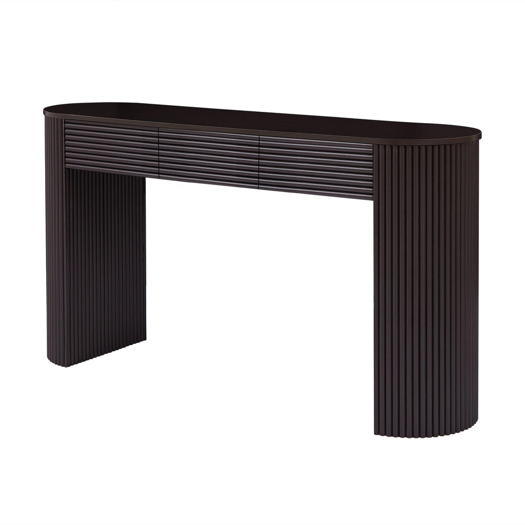 Retro Console Table with Storage for Living Room & Entryway.