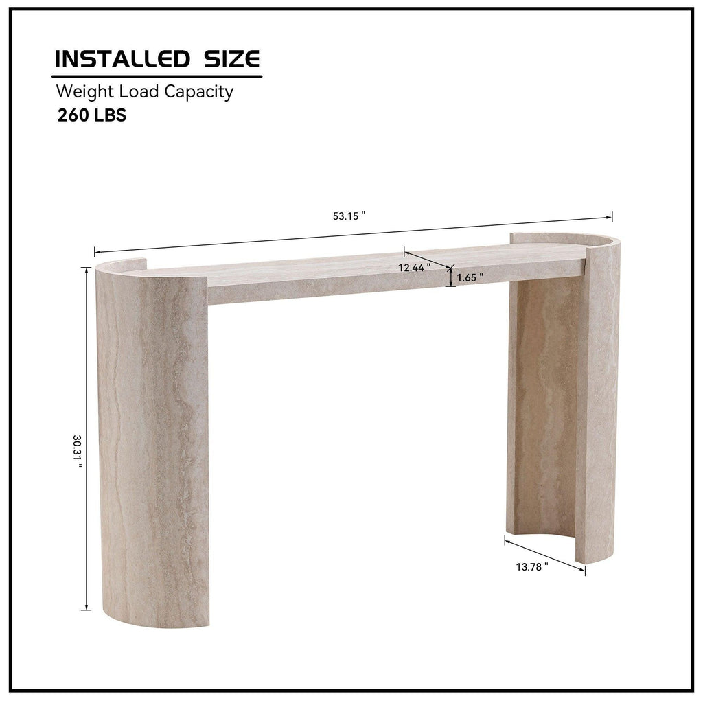 Faux Mars Marble Entryway Table for Living Room.