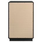 Burton Black 5-Drawer Chest of Drawers for Bedroom Storage.