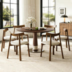 47 Inch Solid Wood Dining Table Set for 6.